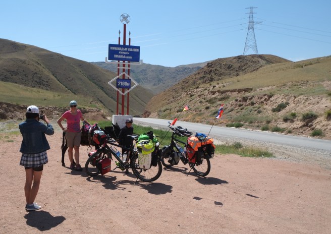 Our first real pass at 2,200m right before Kochkor