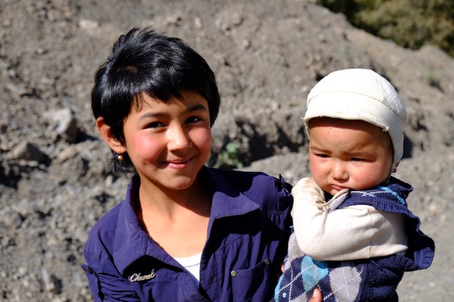 Friendly people along the road