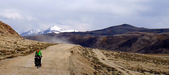 At the top of the second pass - the snow-capped mountain belongs to the Afghan Hindukush