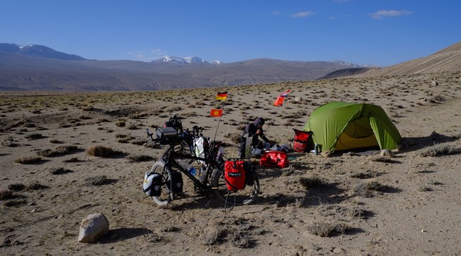 Finally arrived after a long and tiresome day - Afghanistan in the background