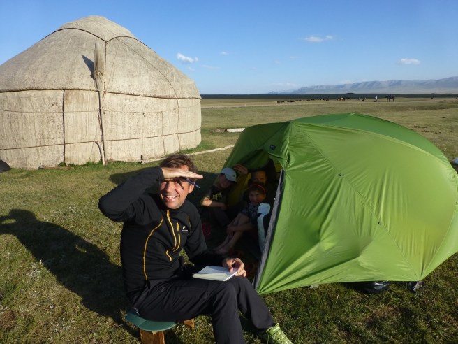 After the children helped with pitching the tent they also wanted to explore the inside