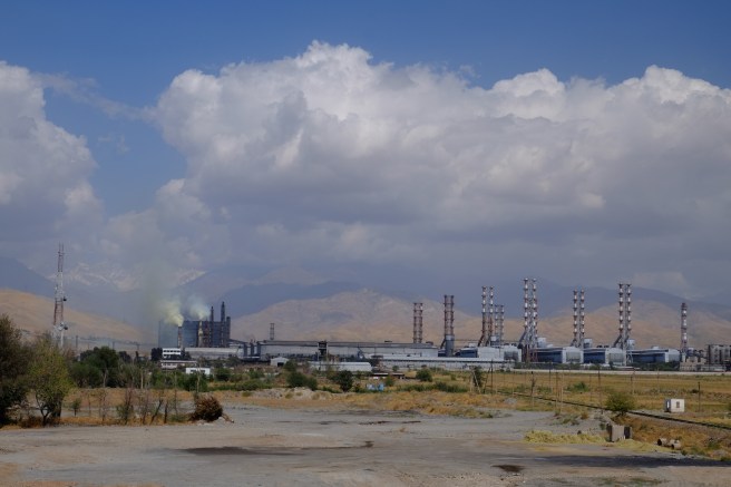 Aluminium production - we are now part of an espionage plot, as the Uzbek customs officer asked us for a copy of this photo
