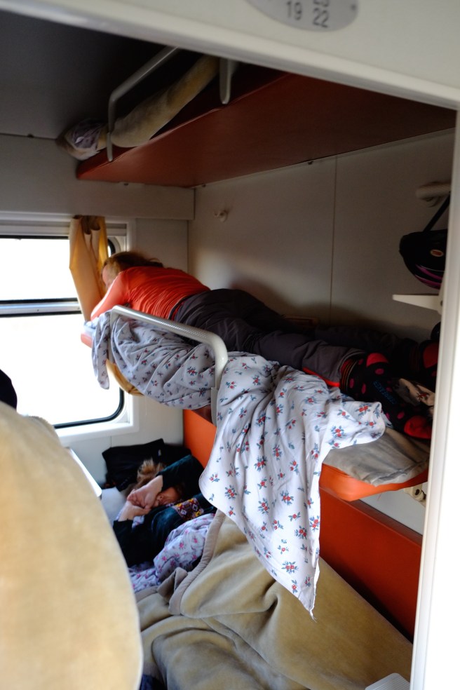 Sleeping in the train