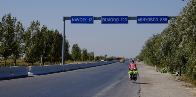 Johan was getting concerned about being on the wrong road as he couldn't find Buxoro (which is Bukhara) on his map!