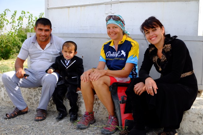 While we were having a short coffee break this family stepped out of their car, sat next to us to take pictures. The boy was nicely dressed up in a velvet suit. 