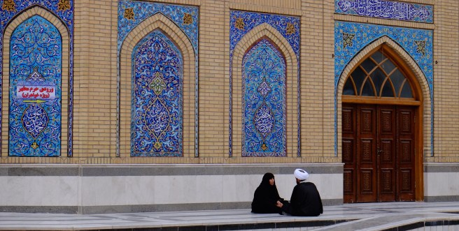 At the mosque in Tabas