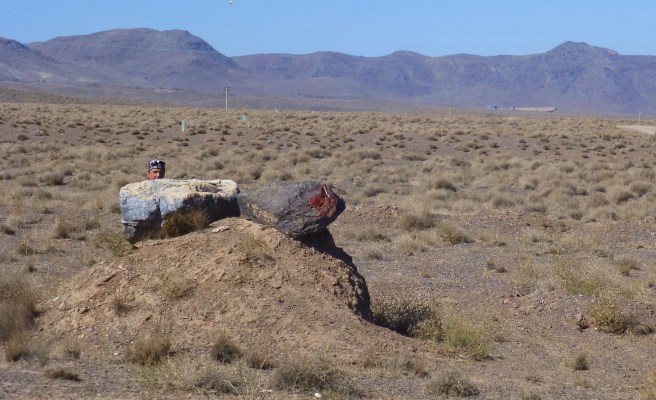 What is he doing there?