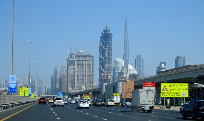 Vista of the Burj Khalifa and all the construction still going on