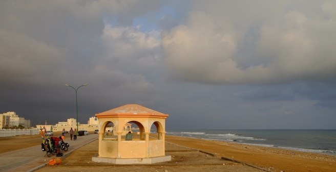 Breakfast and hiding from the soon downpour