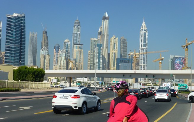 Cycling to the beach