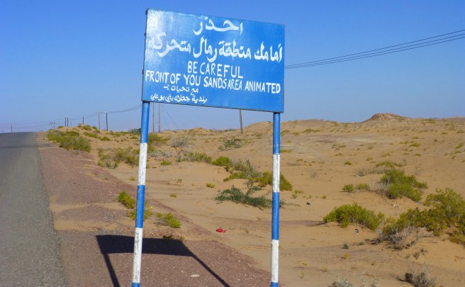 I think they meant moving sand dunes :-)