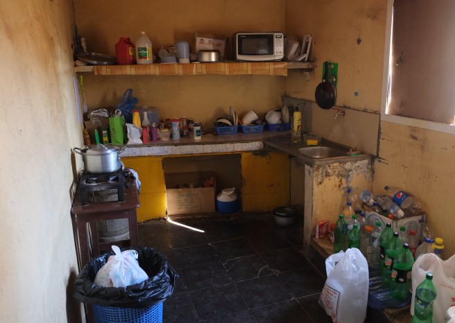 The shared kitchen at our host's house - we had a room at his old house where his staff lives 