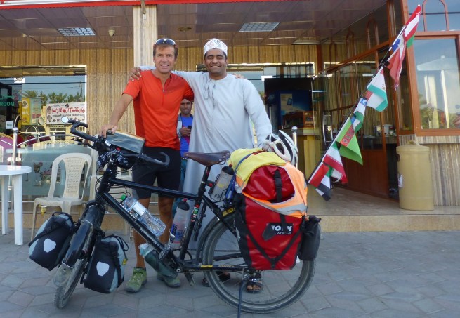 With our Warm Showers host in Bahla where we stayed several days